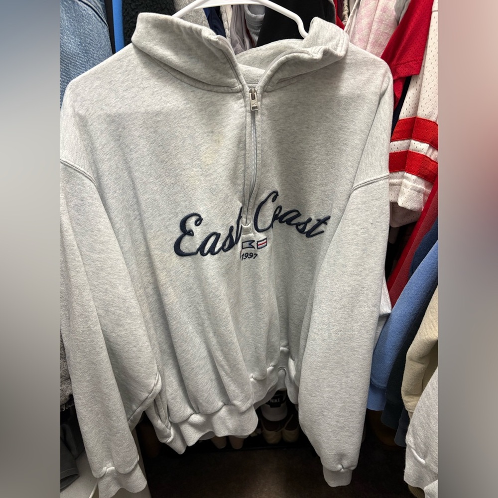 Hollister Light Gray Zip-Up